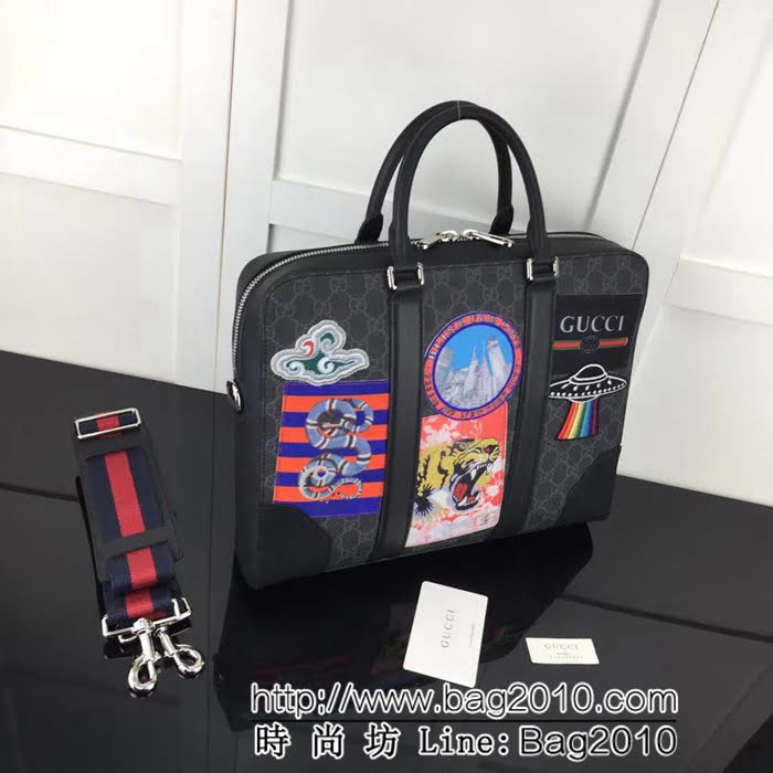 GUCCI古馳原單 新款專櫃品質原單貨實物實拍474135克pvc刺繡高仿gucci公事包 HY1285